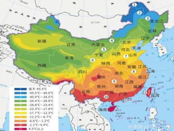 中國耐寒區(qū)位圖，養(yǎng)護月季對號入座